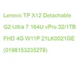 Lenovo TP X12 Detachable G2 Ultra 7 164U vPro 32/1TB FHD 4G W11P 21LK0021GE (019