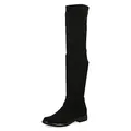 CAPRICE Damen Overknee Stiefel Kleiner Absatz Vegan, Schwarz (Black Stretch), 39 EU
