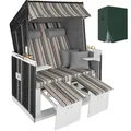 tectake® Strandkorb Sylt 115 x 158 x 78 cm