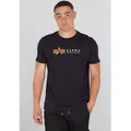 Alpha Industries Kurzarmshirt Alpha Label T schwarz L (50/52)