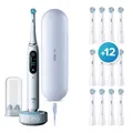 Oral-B Elektrische Zahnbürste - iO 10 + Lade-Reiseetui + 12 Aufsteckbürsten U...