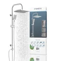 Duschset MALLORCA Duschsäule mit großer Regendusche, Handbrause mit 3 Strahla...