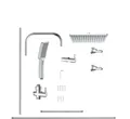 Aufputz-Duschsystem MALLORCA SCHÜTTE Chrom