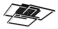 Reality Leuchten LED Deckenleuchte Mobile R62883132, Metall Schwarz matt, inkl. 27 Watt LED, Fernbedienung, Dimmer, Farbwechsel, Nachtlicht