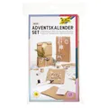 folia 9402 - Adventskalender-Set mit 24 lebensmittelechten Papiertüten naturfarben, Kordel und Zahlensticker