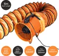 Industrieventilator Axialventilator Bauventilator Baugebläse Baulüfter Staubabsaugung - 300mm, 6m Schlauch