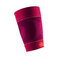 BAUERFEIND, 1 Paar Sport Kompressions-Oberschenkelbandagen, Unisex, Rechts und links tragbar, Für Ball- und Ausdauersportarten, Stärkung der Muskulatur, Gr. L extra lang, Pink, 29345729500043