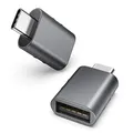 Syntech USB-C auf USB Adapter (2 Stück) Type-C auf USB 3.0 Female Handy-OTG-Adapter, Thunderbolt 4/3 auf USB3.0 Kompatibel mit iPhone 16 Pro Max MacBook Pro Air iPad Mac mini iMac Surface und mehr