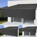 Elektrische Vollkassetten-Markise T124, 4x3m ausfahrbarer Volant Polyester anthrazit, anthrazit - Grau