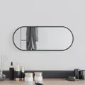 Wandspiegel Schwarz 50x20 Cm Oval