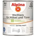 Weisslack Für Möbel Und Türen Extra Matt 0,75 Ltr. - Alpina