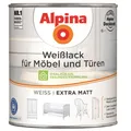 Alpina Weißlack ALPINA Weißlack für Möbel und Türen, extra matt, 750ml