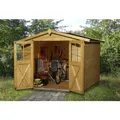 WEKA Gartenhaus "316 Gr.4", Holz, BxHxT: 290 x 221 x 250 cm (Außenmaße inkl. Dachüberstand) - beige