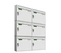 AL Briefkastensysteme Wandbriefkasten 6 Fach Basic Briefkasten A4 RAL Farbe 9016 Verkehrs Weiss wetterfest