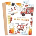 MeinBaby123® Einladungskarten Kindergeburtstag inkl. 10 Umschläge, Kindergeburtstag Jungs und Mädchen, Geburtstagseinladungen Kinder rot