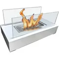 Purline Bioethanol-Kamin, Weiß, Glas, 35x15x18 cm, Kleinmöbel, Kamine & Zubehör, Kaminöfen