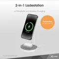 XLayer MagFix Pro 2 in 1 Ladestation 15W Grey/White Kabelloses #34535777