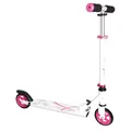 Muuwmi Aluminium Scooter Tretroller 125 mm ABEC 5 GS-Geprüft Höhenverstellbar Weiß-Pink