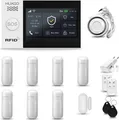 HUXGO HXA007 Alarmanlage Haus WiFi + GSM 2G mit Sirene, Alarm System mit 7x Bewegungssensor und 1x Tür-Fenstersensor, Alarmanlage für Wohnung, Haus, Garage, Tuya Smartlife App