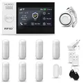 HUXGO® HXA007 Alarmanlage Haus WiFi + GSM mit Sirene | Tuya Smartlife App | Alarm System mit Drahtloser Fenstersensor, 7X Bewegungsmelder | Alarmanlage für Wohnung, Garage
