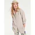 heine Klassische Bluse Longbluse braun 48
