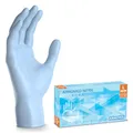 ARNOMED Einweghandschuhe Hellblau 100 Stück/Box, Nitrilhandschuhe L, Einmalhandschuhe, Handschuhe Einweg puderfrei, latexfreie Gummihandschuhe, Einweghandschuhe in XS, S, M, L & XL verfügbar