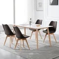 WOLTU 1 x Esszimmerstuhl 1 Stück Esszimmerstuhl Design Stuhl Küchenstuhl Holz Braun