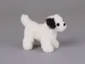 Kösen Stofftier Hund weiß-schwarz stehend 11 cm