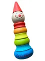 Eichhorn Holz Stapelspiel Clown Steckfigur Motorik Spielzeug Kinder ab 12 Monate