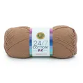 Lion Brand Yarn 24/7 Cotton DK, merzerisiertes Doppelstrick-Baumwollgarn zum Stricken, Häkeln, leichte Kleidungsstücke, Kakao, 1 Packung