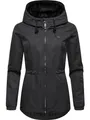 Ragwear wasserdichte Damen Übergangsjacke leichte kurze Funktionsjacke mit Kapuze Dankka Tech YOUMODO Black Gr. XL