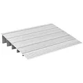 COSTWAY Auffahrrampe, verstellbar, rutschfest, bis zu 317kg, 13cm Höhe silberfarben 66,5 cm x 86,5 cm x 13 cm