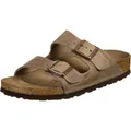 Birkenstock Classic Arizona Leder, Unisex-Erwachsene Pantoletten (schmal), Braun (Tabacco Brown), 37 EU