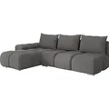 MIRJAN24 Ecksofa Bestii, mit Schlaffunktion und Bettkasten, L-Form Sofa (Velo 635, Ecksofa: Links) - Grau