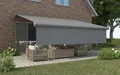 Primaster Kassetten-Markise elektrisch mit Volant Grau Markise