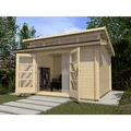 WEKA Gartenhaus "158 Gr.1", Holz, BxHxT: 350 x 281 x 300 cm (Außenmaße inkl. Dachüberstand) - beige