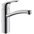 HANSGROHE Einhebelarmatur "Focus E2", Messing, glänzend, DN 15 (½") - silberfarben
