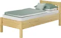 Hohes Holzbett 100x200 breites Seniorenbett Einzelbett Zubehör wählbar V-60.55-10ohne Zubehör