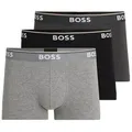 BOSS Trunk TRUNK 3 PACK (3-St) BOSS Schriftzug auf dem Bund grau|schwarz M