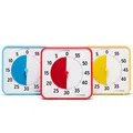 TIME TIMER Medium Klassenzimmer-Set–60 Min. Visueller Timer für Kinder mit Trocken Abwischbaren Aktivitätskarten für klassenzimmer, Lehrer-Tischuhr (3er-Pack), Primärfarben, 19x19x3cm