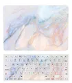 Hülle Kompatibel mit Neues MacBook Pro 15 Zoll 2019 2018 2017 2016 Freisetzung A1990 A1707 mit Touch Bar and Touch ID, Plastik Schützend Hartschale Snap Case & Tastaturabdeckung, Heller Marmor