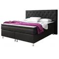 Boxspringbett - schwarz - Kunstleder - H3 - 180x200 cm
