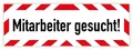 Aufkleber Stellenangebot „Mitarbeiter gesucht!“ Job Hinweisschild Folie selbstklebend | 21x7,4cm Made in Germany