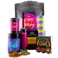 Hallingers Genuss Manufaktur Feinkost Geburtstagsgeschenk-Set - XXL-Wundertüte "Happy Birthday ..." großer Geburtstagsgruß Essig, Gewürz, Eistee, Pralinen, Schokolade & mehr, Geschenke für Frauen