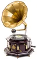 Aubaho Dekoobjekt Grammophon 70cm Trichtergrammophon Schellackplatte Grammofon antik Sti
