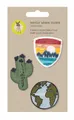 Lässig Textile Woven Sticker Set 3-teilig Sticker Worldwide Grün Blau Neu