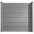 HORI Zaun HORI WPC Sichtschutzzaun Stecksystem, Gartenzaun witterungsbeständig, Robuster Gartenzaun, Modernes Lamellenzaun, Langlebiger Sichtschutz grau 180 cm x 1.80 cm