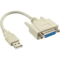 InLine® USB Adapter Kabel USB Stecker A zu 15pol Buchse grau