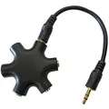 keepdrum ADA067 5-Fach Kopfhörer-Verteiler 3,5mm Splitter Y-Adapter