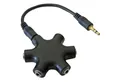 keepdrum keepdrum ADA067 5-fach Verteiler Splitter mehrfach Y-Adapter Audio-Adapter 3,5-mm-Klinke zu 3,5-mm-Klinke, 5-fach Audio Verteiler